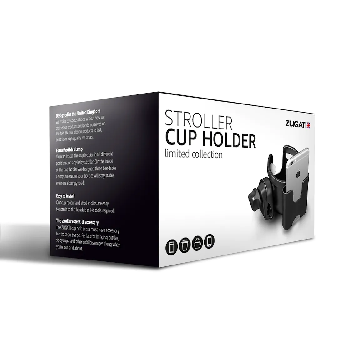 Stroller Cup Holder And Phone Holder Universal Fit To All Stroller Brands