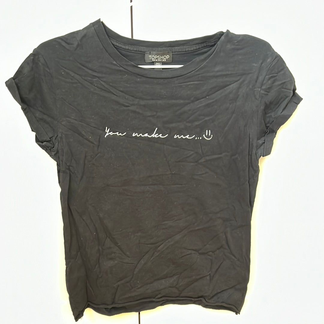 Topshop you make me smile tee size 8