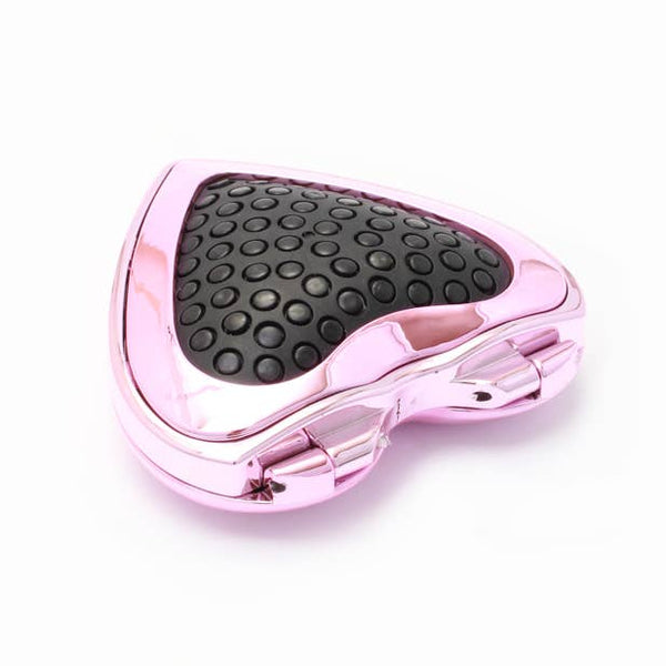 Folding heart shaped detangling brush