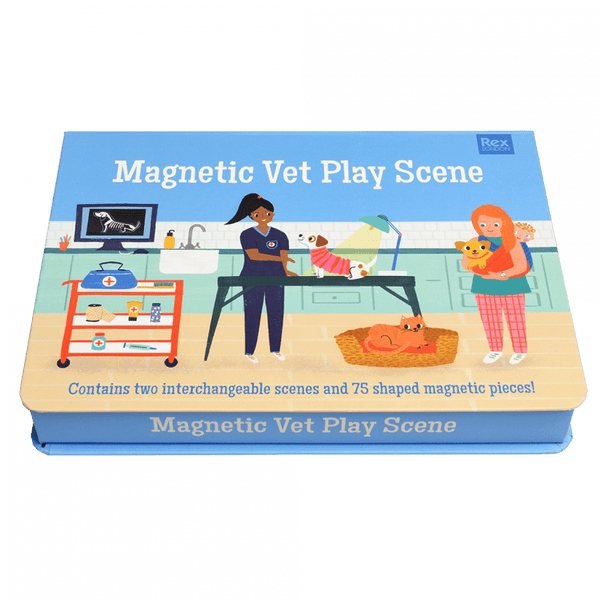 Magnetic vet play scene set (75 pieces)
