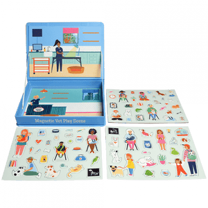 Magnetic vet play scene set (75 pieces)