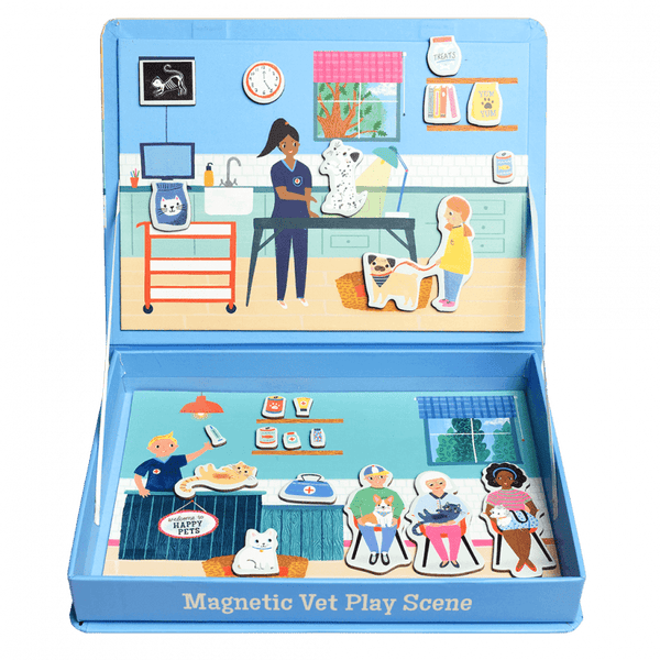 Magnetic vet play scene set (75 pieces)