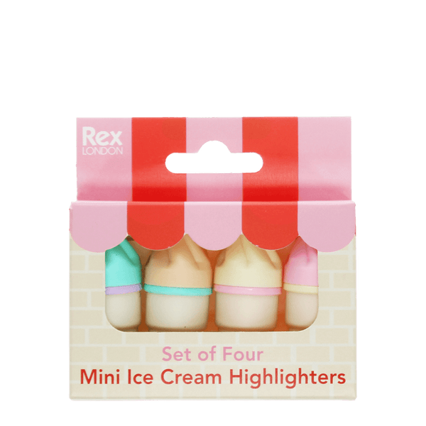 Mini highlighters (set of 4) - Ice cream