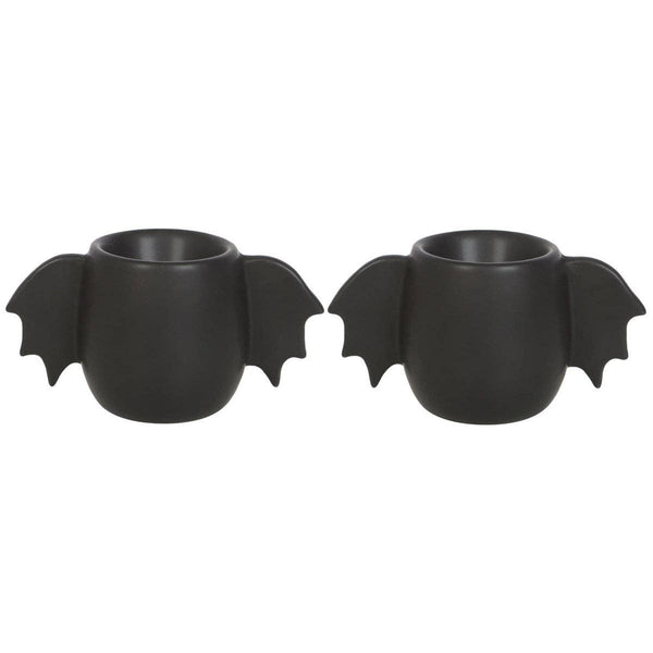 Gothic Bat Wing Halloween Egg Cup Set