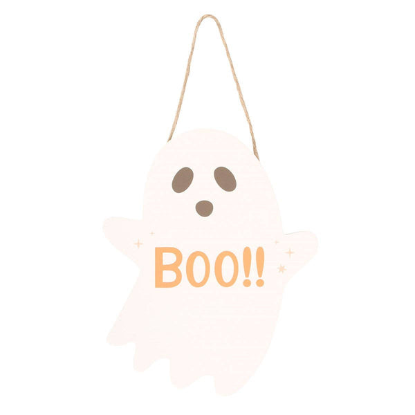 20cm Ghost Shaped Halloween Hanging Sign