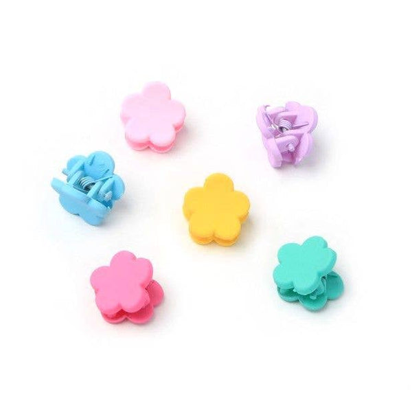 Card Of 6 Flower Mini Clamps. 1cm