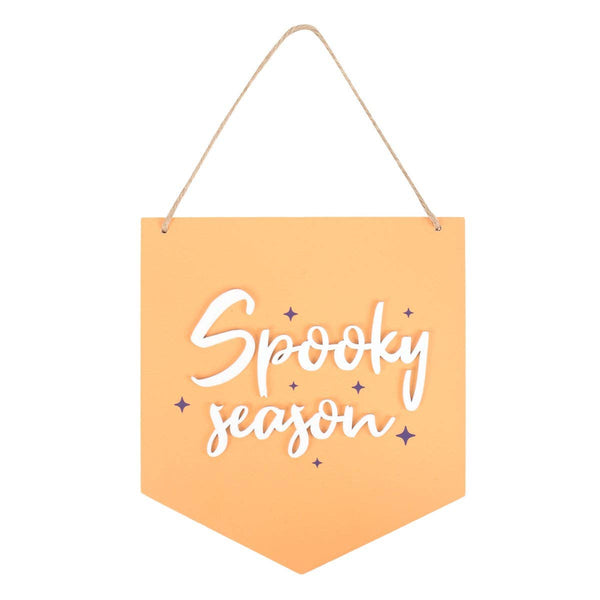 Orange Spooky Season Pastel Halloween Hanging Sign