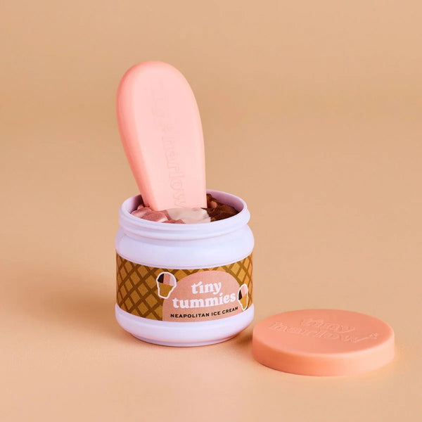 Tiny Harlow Neapolitan Ice Cream Tiny Tummies Jar & Food Feeding Set