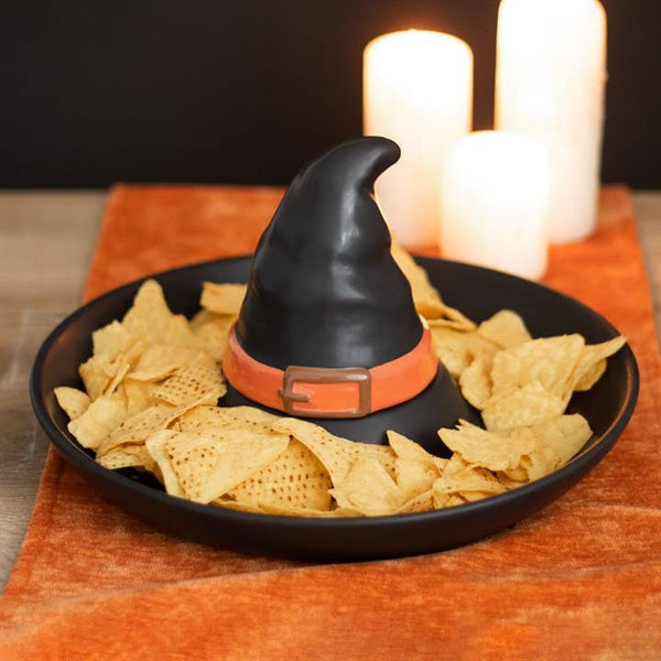 Halloween Wicked Witch Hat Chip & Dip Snack Serving Dish