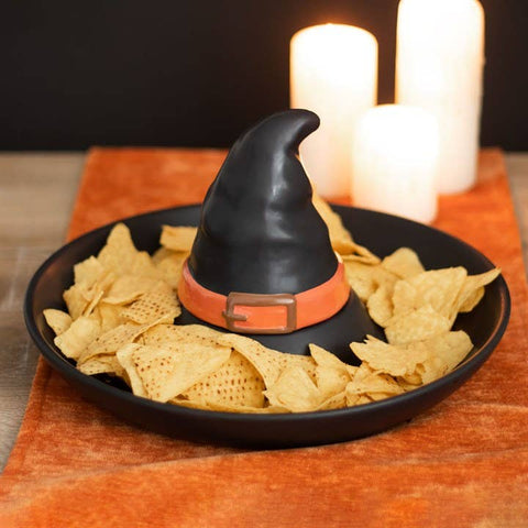 Halloween Wicked Witch Hat Chip & Dip Snack Serving Dish