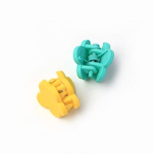 Card Of 6 Flower Mini Clamps. 1cm