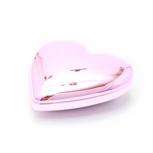 Folding heart shaped detangling brush