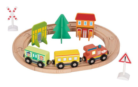 Wooden Train Set - Town