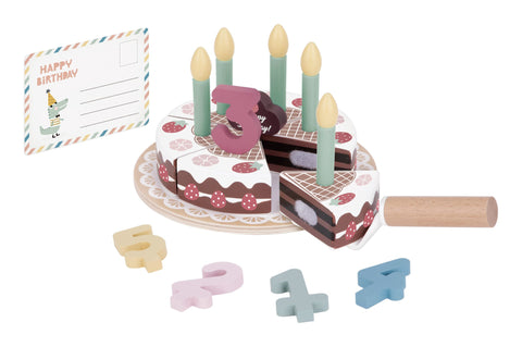Wooden Birthday Cake Set