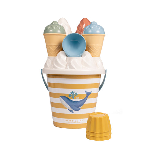 Little Dutch Icecream Bucket Set - Yellow Stripe
