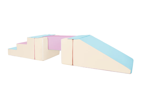Soft Play Slide, Stairs & Beam - 4 Piece Set