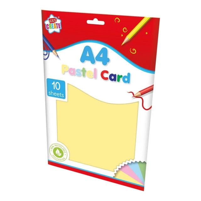 10 Sheets A4 Pastel Colour Card