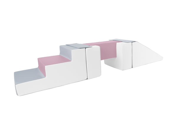 Soft Play Slide, Stairs & Beam - 4 Piece Set