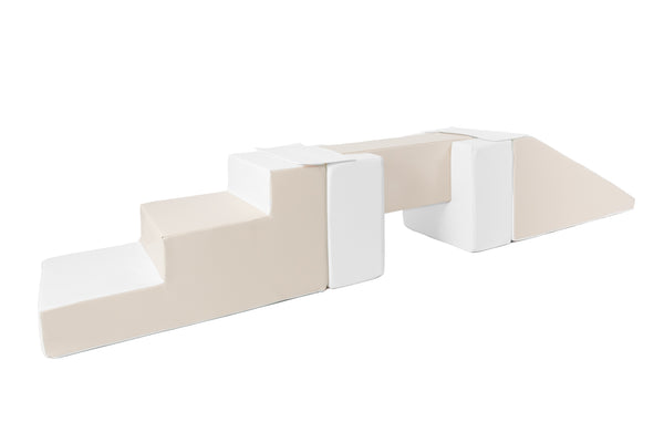 Soft Play Slide, Stairs & Beam - 4 Piece Set