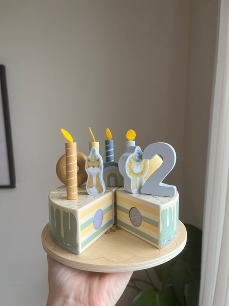 Wooden Birthday Cake Little Dutch Blue