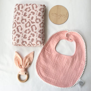 Pink Pom Pom Bib  Neutral Baby Co