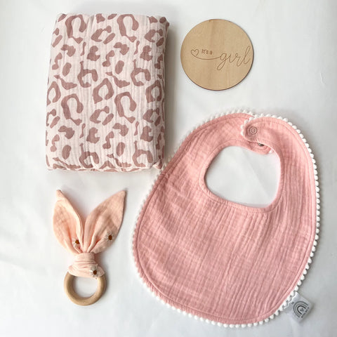 Pink Pom Pom Bib  Neutral Baby Co