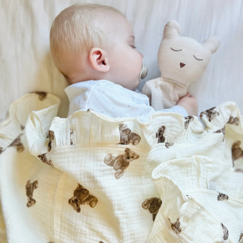 Little Bear Frill Blanket Neutral Baby Co