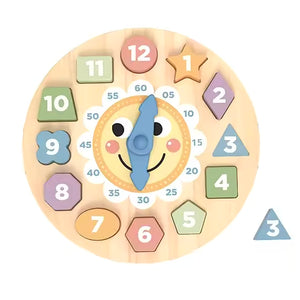 Puzzle Wooden Clock - Pastel – Panda & Pip.