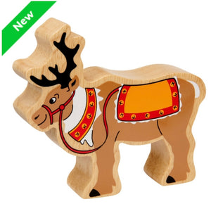 Christmas Natural Reindeer with Reins