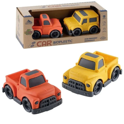 Bioplastic Twin Pack Jeeps | Orange & Yellow 9cm