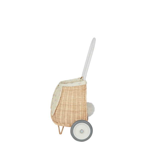 Olli Ella Rattan Bunny Luggy Trolley | Pansy