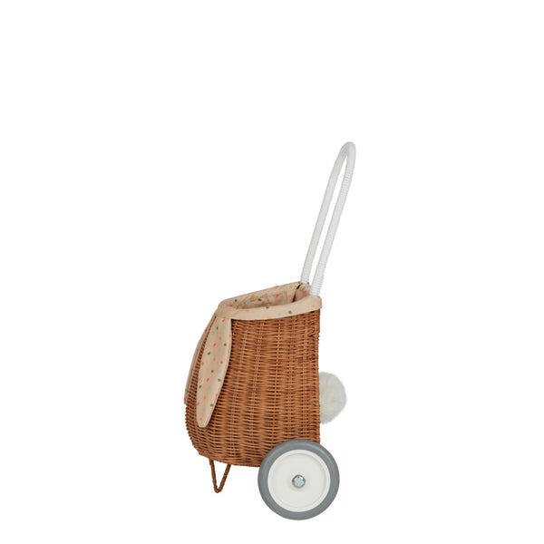 Olli Ella Rattan Bunny Luggy Trolley | Gumdrop