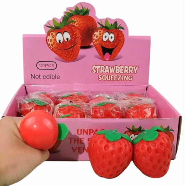 Squishy Red Strawberry Toy