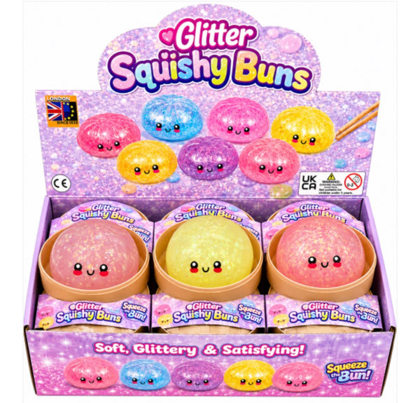 Surprise Squishy Glitter Gel 8.5cm Dumpling In Case