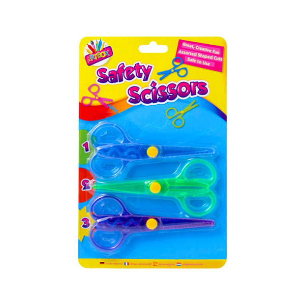 Kids 3 Pack Safety Scissors