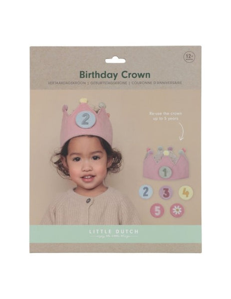 Little Dutch Birthday Crown with Numbers - Pink