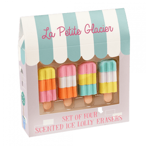 Set of 4 Ice Lolly Erasers