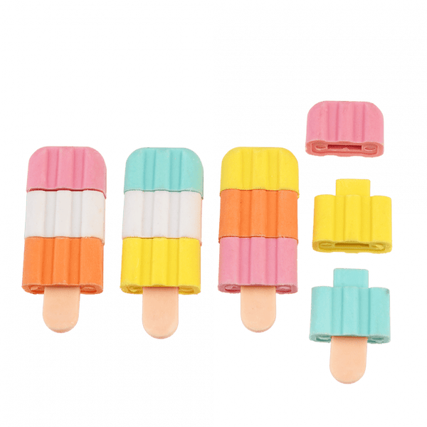 Set of 4 Ice Lolly Erasers
