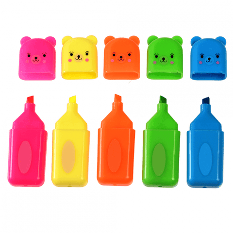 Set of 5 Bear Highlighters