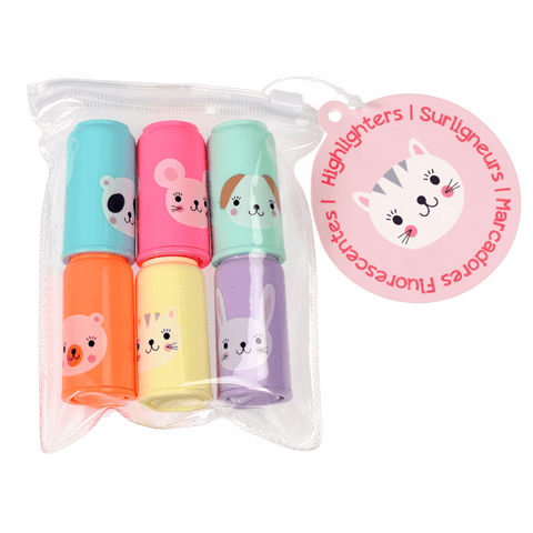 Set of 6 Animal Highlighters