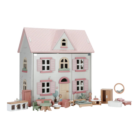 Little Dutch Medium Pink Dolls House with Furniture