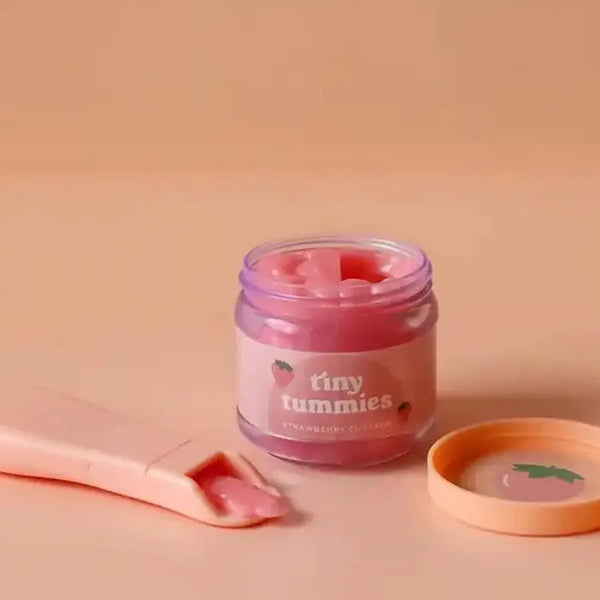 Tiny Tummies Food Jars and Spoon Set - Strawberry Custard