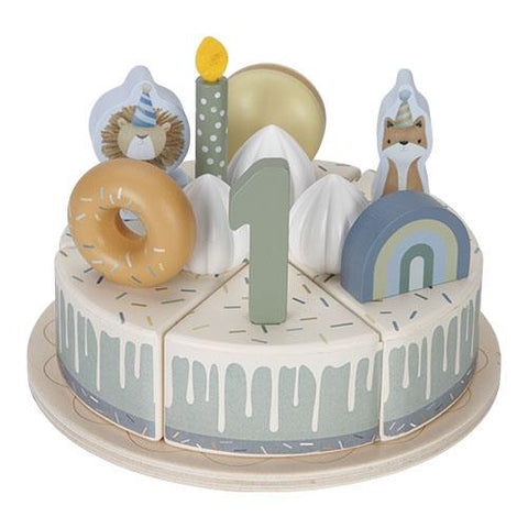 Wooden Birthday Cake Little Dutch Blue