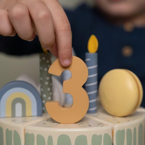 Wooden Birthday Cake Little Dutch Blue