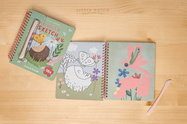Scratch & Sketch Book Rosa & Friends Little Dutch