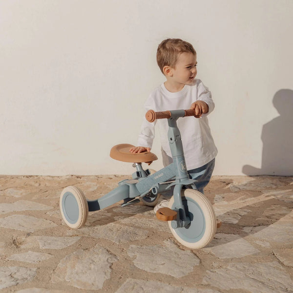 Little Dutch 4 in 1 Tricycle with push bar Blue Trike