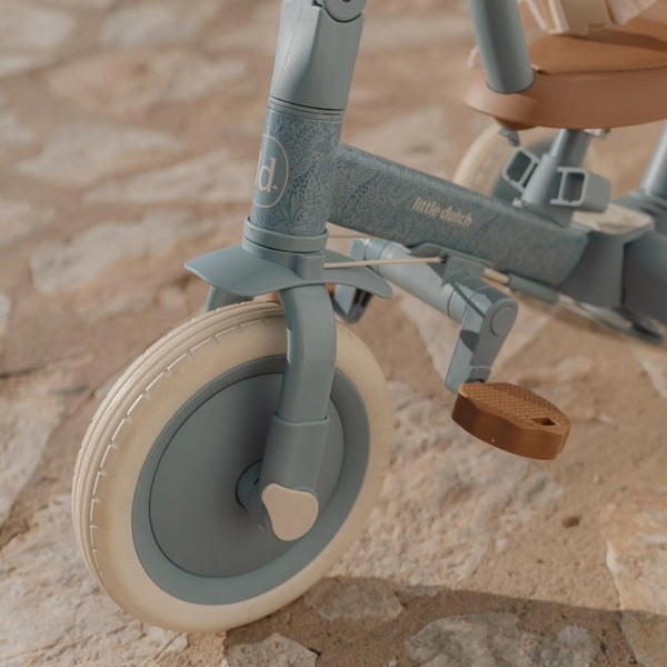 Little Dutch 4 in 1 Tricycle with push bar Blue Trike