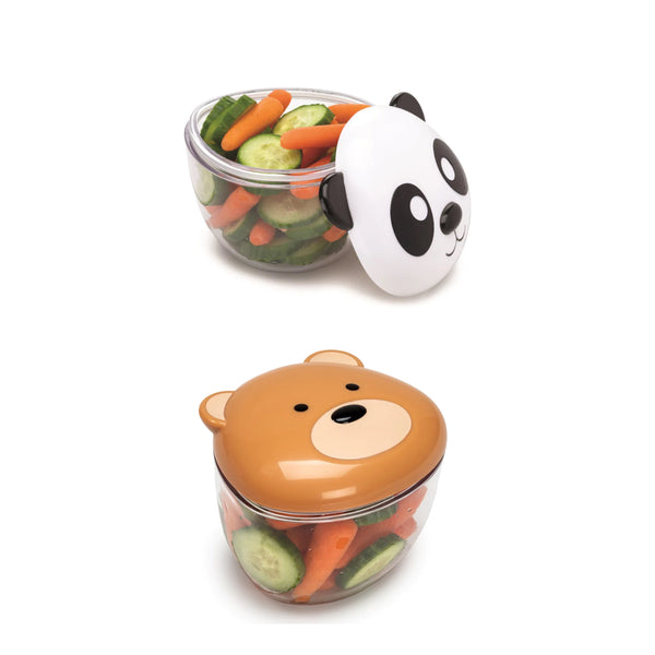 Animal Snack Pot Container 2 Pack (Various Animals)