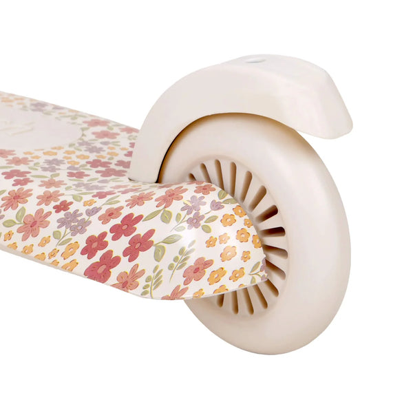 Little Dutch 3 Wheel White Floral Flower Scooter