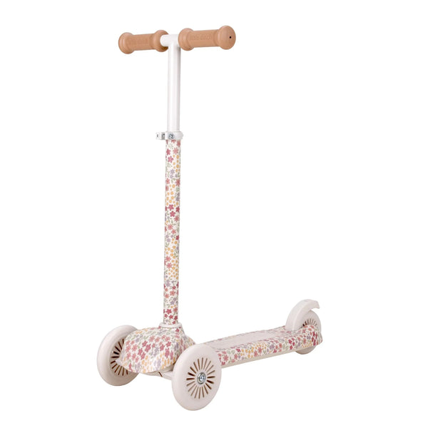 Little Dutch 3 Wheel White Floral Flower Scooter